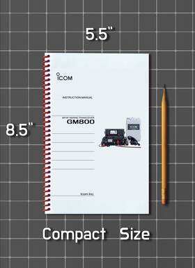 Icom Gm800 Instruction Manual User Guide How-to 104 Page Half Size 5.5x8.5