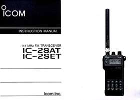 Ic-2sat Icom Ic-2set / Ht Transceiver Original Instruction Manual