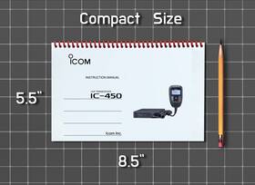 Icom Ic-450 Instruction Manual User Guide How-to 56 Page Half Size 5.5x8.5