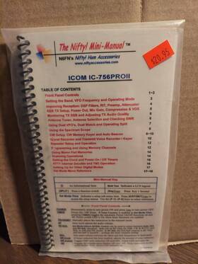 Ic-756pro11 Icom Nifty Mini Manual New