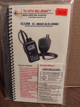 Ic-80ad Icom Ic-e80d Nifty Mini-manual And Quick-reference Card New