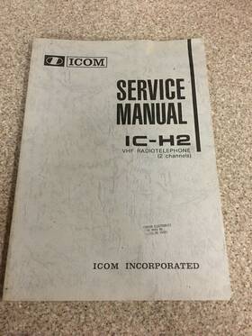 Ic-h2 Icom Service Maintenance Manual Original Printing Foldout Schematics