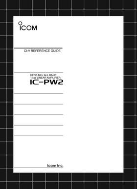 Icom Ic-pw2 Ci-v Reference Guide Manual Documentation 11 Pages Usa Made