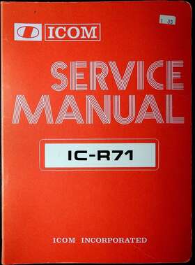 Ic-r71 Icom Receiver Original Instruction Manual 11x34 Inch Dual Sided Schematic