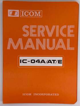 Icom-04at Icom Ic-04a/at/e 430/440mhz Fm Transceiver Original Service Manual Orange Binder
