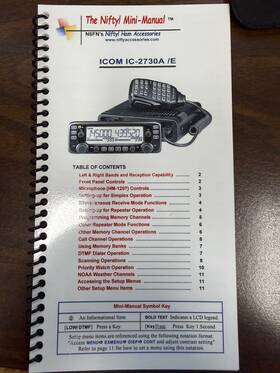 Icom Mm-ic2730 The Nifty Mini Manual Ic-2730a/e