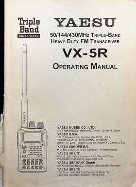 Vx-5r Icom Yaesu Ht Transceiver Original Instruction Manual