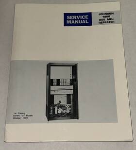 1860 Johnson E.f. 800 Mhz Repeater Service Repair Manual October 1981 Waseca Mn