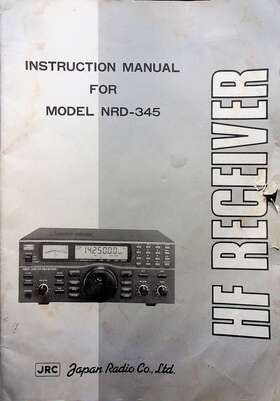 Nrd-345 Jrc Shortwave Receiver Original Instruction Manual