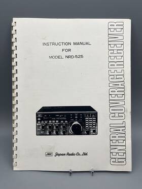 Jrc Nrd-525 Instruction Manual Vintage Spiral Bound 1987