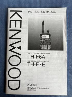 Th-f6a Kenwood Th-f7e Instruction Manual Original And English Spanish