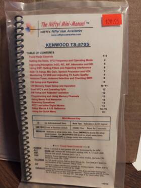 Ts-v870s Kenwood Nifty Mini Manual New