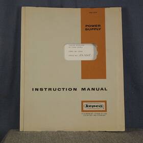 Kepco 1000m Regulated Dc Supply Abc Instruction Manual And Service Info