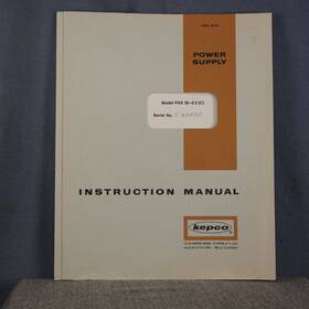 36-0.3 Kepco Regulated Dc Supply Pax C Instruction Manual And Service Information