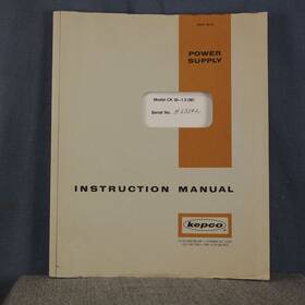 Kepco 36-1.5 Regulated Dc Supply Ck M Instruction Manual And Service Information