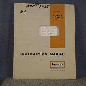 45-30m Kepco Regulated Dc Supply Ko Instruction Manual And Service Information