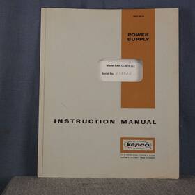 72-0.15 Kepco Regulated Dc Supply Pax C Instruction Manual And Service Info