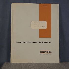 Abc-15-1m Kepco Regulated Dc Supply Instruction Manual And Service Information