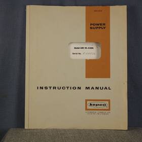 Abc-40-0.5 Kepco Regulated Dc Supply M Instruction Manual And Service Info #2