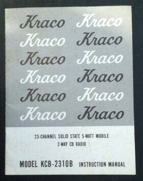 Kraco 2310b 2 Way Cb Radio Model Kcb Manual Used Excellent Condition