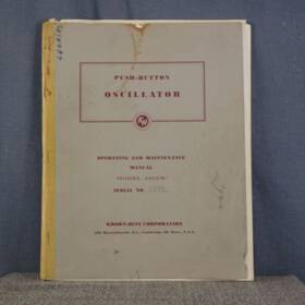 440-a Krohn-hite Model R Push-button Oscillator Operating Manual-service Info