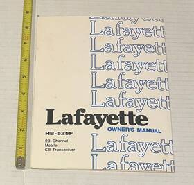 Hb-525f Lafayette 23 Channel Mobile Cb Transceiver Owners Manual Book Complete