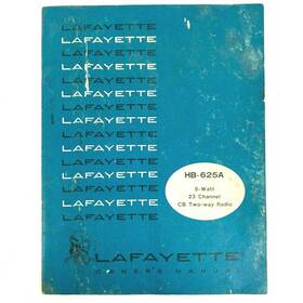 Hb-625a Lafayette 23 Channel Cb Radio Factory Owners Manual Instruction Booklet