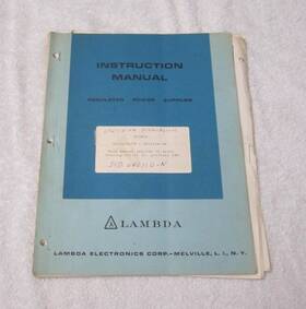 Lp-415a-fm Lambda Lp-410a-fm Electronics Lp-401a-fm Instruction Manual With Schematics