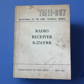 Military R-274 Genuine Arm Radio Receiver R-274/frr Technical Manual Tm11-897 May 1952