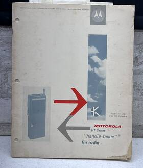 132-174 Motorola Ht Series Handie Talkie Fm Radio Instruction Manual Mc