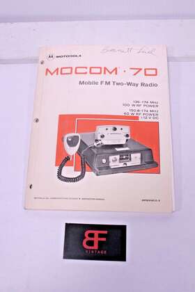 68p81018e35c Motorola 1975 Mocom 70 Mobile Fm Two-way Radio Manual Mn350
