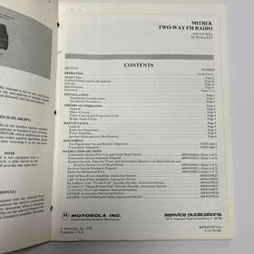 68p81037e75-b Motorola 68p81037e70-b Mitrek Fm Radio Oem Instruction Manual 403-420 450-512mhz