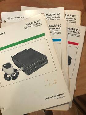 Motorola Maxar-80 Mobile Radio Manuals 136-174 450-512 And 806-870 Mhz Dated1978
