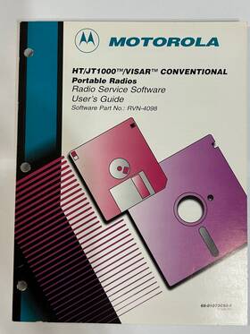 Rvn-4098 Motorola Ht/jt1000/visor Convention Service Software Users Guide