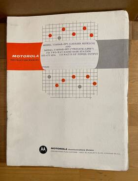 Motorola T1400ab-sp5 And Sp9 Fm 2-way Radio Base Station Instruction Manual