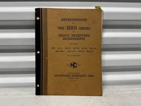 Hro-5r National Hro-5 Hro-5t Hro Hro-sr Receiver Manual