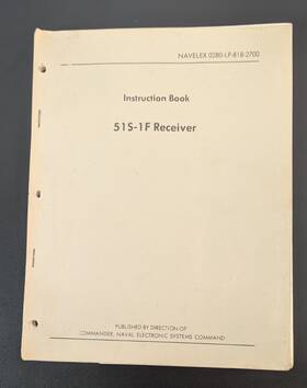 Navelex Collins 51s-1f Receiver Instruction Book 0280-lp-818-2700 Original