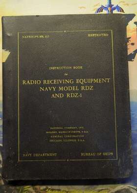 Rdz-1 Navy Radio Receiving Equipment Rdz And Instruction Book May 1946