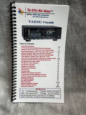 Mm-ftdx3000 Nifty Ham Accessories Mini Manual For Yaesu Ftdx3000