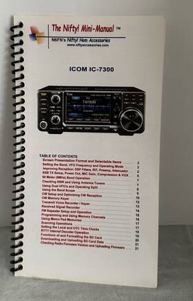 Mm-ic7300 Nifty Ic-7300 Quick Reference Guide For The Icom