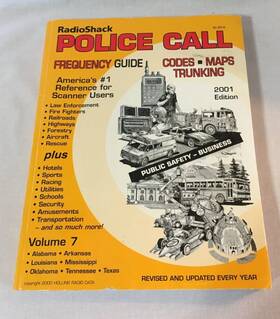 Radioshack 040293637934 Police Call Frequency Guide 2001 Edition Volume 7