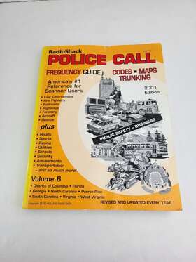 Radioshack 040293637941 Radio Shack Police Call Frequency Guide 2001 Edition Volume 6 Va Nc Fl Ga Dc Sc