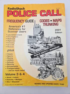 Radioshack 040293637965 Police Call Frequency Guide 2001 Edition Volume 3 And 4 Codes Maps