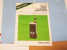 Trc-217 Realistic 21-1644 Radio Shack Walkie-talkie Owners Manual