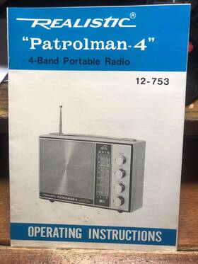 Patrolman-4 Realistic 12-753 Operating Instructions