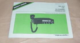 21-1547a Realistic Trc-433 C.b. 40 Channel Transceiver Owners Manual Cat. No.