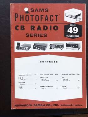 Cb-49 Sams Photofact Cb Radio Series October 1973 Cb-49 Sams Photofact Cb Radio Series October 1973