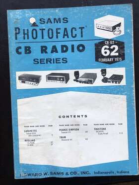 Cb-62 Sams Photofact Cb Radio Series