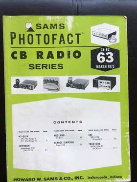 Cb-63 Sams Photofact Cb Radio Series Cb-63 Sams Photofact Cb Radio Series