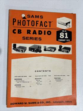 Cb-81 Sams Photofact Cb Radio Series Vintage You Pick One